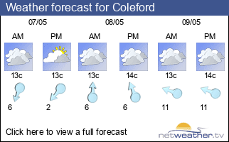 Weather forecast for Coleford