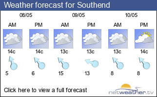 Weather forecast for Southend