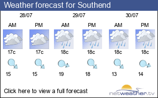 Weather forecast for Southend