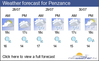 Weather forecast for Penzance