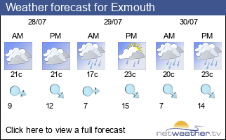 Weather forecast for Exmouth