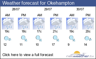 Weather forecast for Okehampton