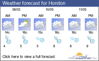 Weather forecast for Honiton