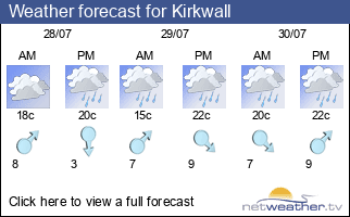 Weather forecast for Kirkwall