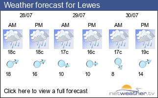 Weather forecast for Lewes