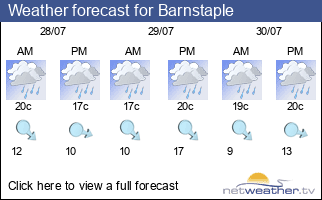 Weather forecast for Barnstaple