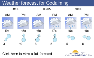 Weather forecast for Godalming