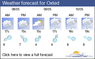 Weather forecast for Oxted