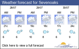 Weather forecast for Sevenoaks