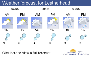 Weather forecast for Leatherhead