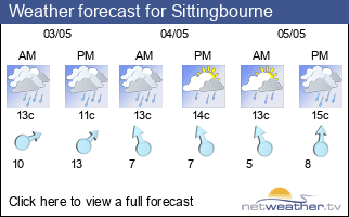 Weather forecast for Sittingbourne