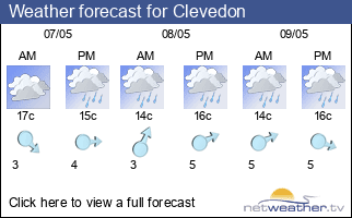 Weather forecast for Clevedon