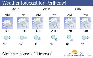 Weather forecast for Porthcawl