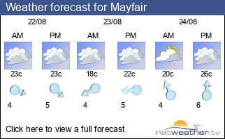 Weather forecast for Mayfair