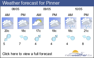 Weather forecast for Pinner
