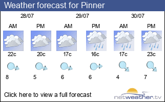 Weather forecast for Pinner