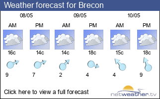 Weather forecast for Brecon