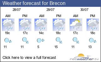 Weather forecast for Brecon