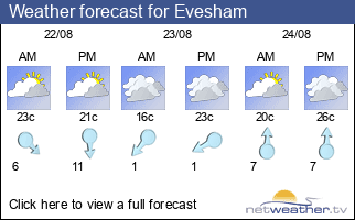 Weather forecast for Evesham