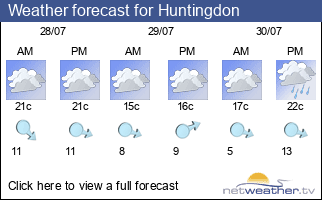 Weather forecast for Huntingdon