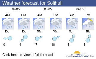 Weather forecast for Solihull
