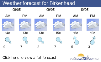 Weather forecast for Birkenhead