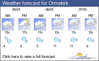 Weather forecast for Ormskirk
