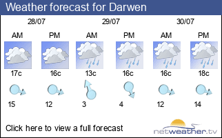 Weather forecast for Darwen