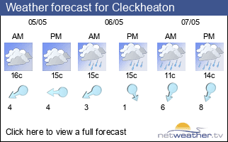 Weather forecast for Cleckheaton