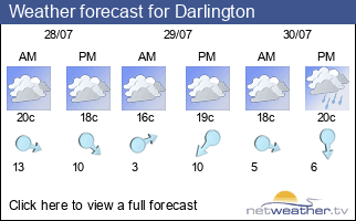 Weather forecast for Darlington