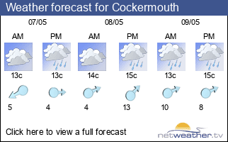 Weather forecast for Cockermouth