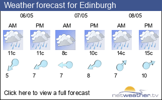 Weather forecast for Edinburgh